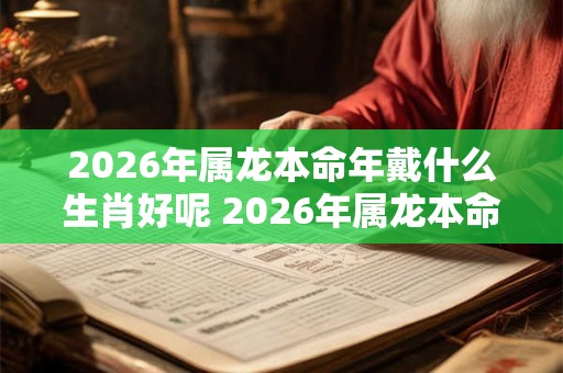 2026年属龙本命年戴什么生肖好呢 2026年属龙本命年戴什么好