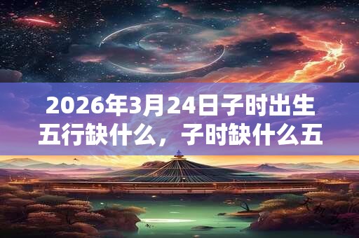 2026年3月24日子时出生五行缺什么，子时缺什么五行