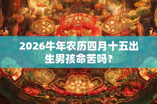 2026牛年农历四月十五出生男孩命苦吗？