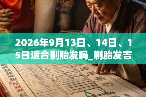 2026年9月13日、14日、15日适合剃胎发吗_剃胎发吉利吗