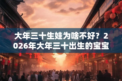 大年三十生娃为啥不好？2026年大年三十出生的宝宝五行分析