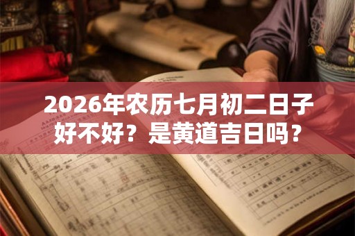 2026年农历七月初二日子好不好？是黄道吉日吗？