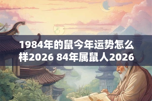 1984年的鼠今年运势怎么样2026 84年属鼠人2026年运气