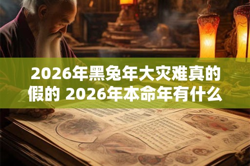 2026年黑兔年大灾难真的假的 2026年本命年有什么灾难 2026年黑兔年大灾难真的假的 2026年本命年有什么灾难