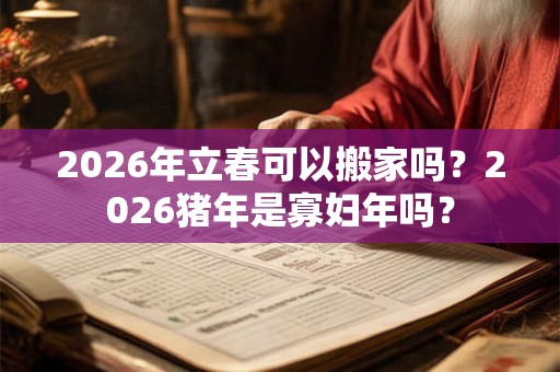 2026年立春可以搬家吗？2026猪年是寡妇年吗？