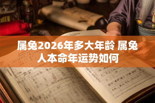 属兔2026年多大年龄 属兔人本命年运势如何