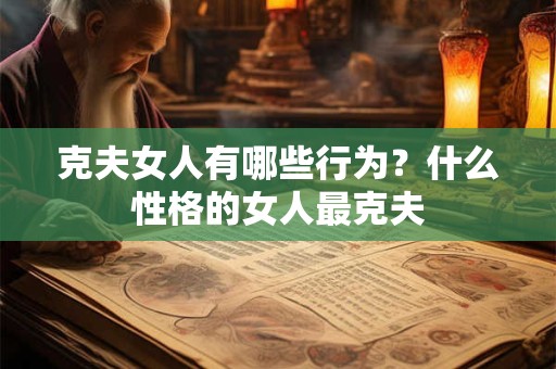 克夫女人有哪些行为?什么性格的女人最克夫 克夫女人有哪些行为?什么性格的女人最克夫