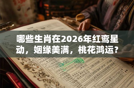 哪些生肖在2026年红鸾星动，姻缘美满，桃花鸿运？