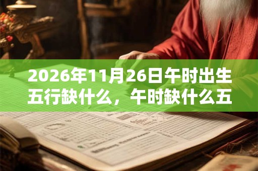 2026年11月26日午时出生五行缺什么，午时缺什么五行