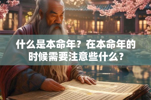 什么是本命年？在本命年的时候需要注意些什么？
