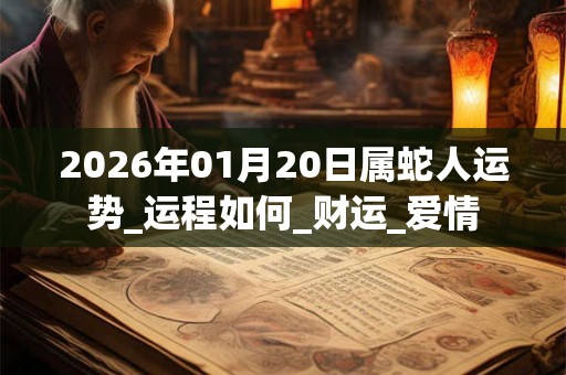 2026年01月20日属蛇人运势_运程如何_财运_爱情