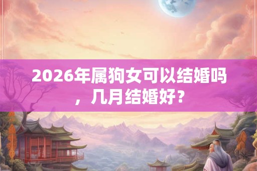 2026年属狗女可以结婚吗,几月结婚好? 2026年属狗女可以结婚吗,几月结婚好?