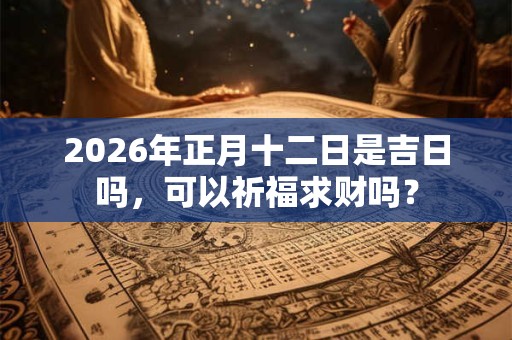2026年正月十二日是吉日吗，可以祈福求财吗？
