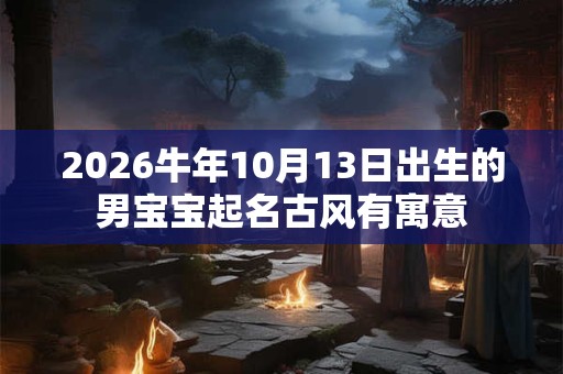 2026牛年10月13日出生的男宝宝起名古风有寓意