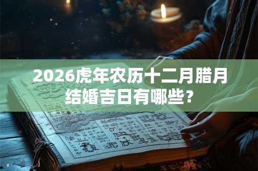2026虎年农历十二月腊月结婚吉日有哪些？