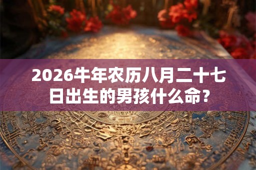 2026牛年农历八月二十七日出生的男孩什么命？