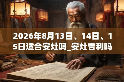 2026年8月13日、14日、15日适合安灶吗_安灶吉利吗