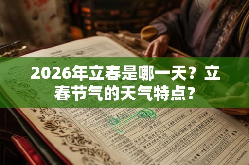 2026年立春是哪一天？立春节气的天气特点？