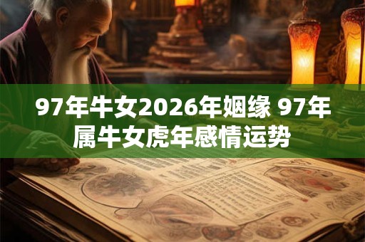 97年牛女2026年姻缘 97年属牛女虎年感情运势