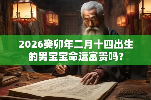 2026癸卯年二月十四出生的男宝宝命运富贵吗？