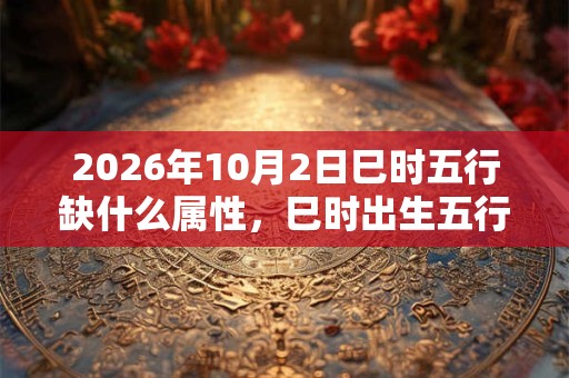 2026年10月2日巳时五行缺什么属性,巳时出生五行缺什么 2026年10月2日巳时五行缺什么属性,巳时出生五行缺什么