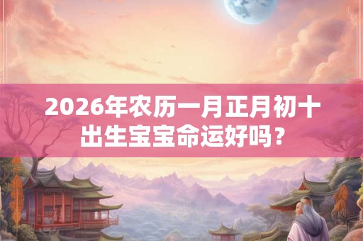 2026年农历一月正月初十出生宝宝命运好吗? 2026年农历一月正月初十出生宝宝命运好吗?