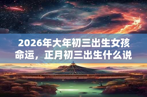 2026年大年初三出生女孩命运，正月初三出生什么说法？
