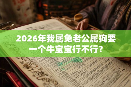 2026年我属兔老公属狗要一个牛宝宝行不行？