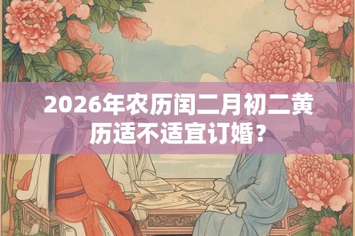 2026年农历闰二月初二黄历适不适宜订婚？