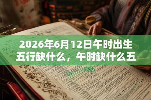 2026年6月12日午时出生五行缺什么，午时缺什么五行