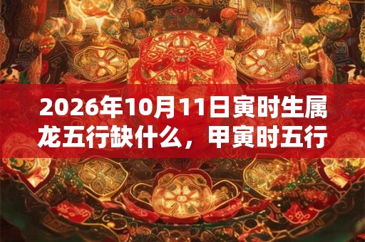 2026年10月11日寅时生属龙五行缺什么,甲寅时五行缺什么 2026年10月11日寅时生属龙五行缺什么,甲寅时五行缺什么