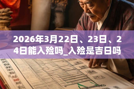 2026年3月22日、23日、24日能入殓吗_入殓是吉日吗
