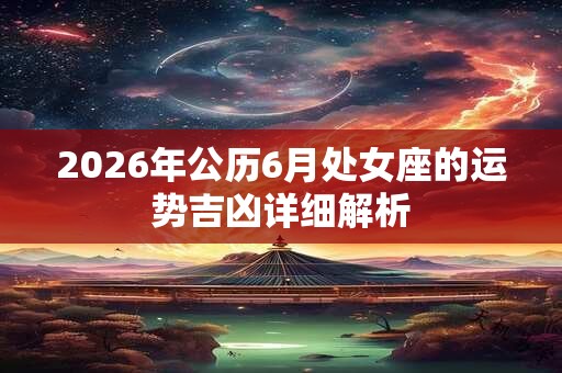 2026年公历6月处女座的运势吉凶详细解析