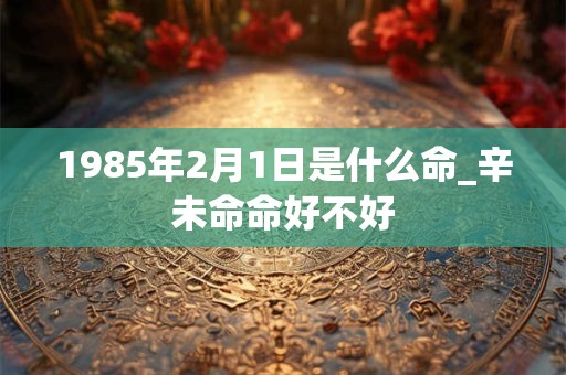 1985年2月1日是什么命_辛未命命好不好