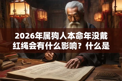 2026年属狗人本命年没戴红绳会有什么影响？什么是犯太岁？