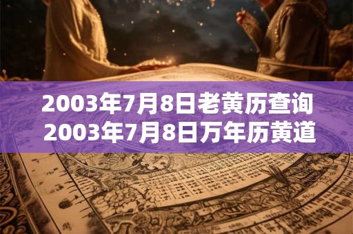 2003年7月8日老黄历查询 2003年7月8日万年历黄道吉日
