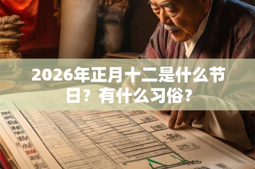2026年正月十二是什么节日？有什么习俗？