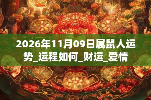 2026年11月09日属鼠人运势_运程如何_财运_爱情
