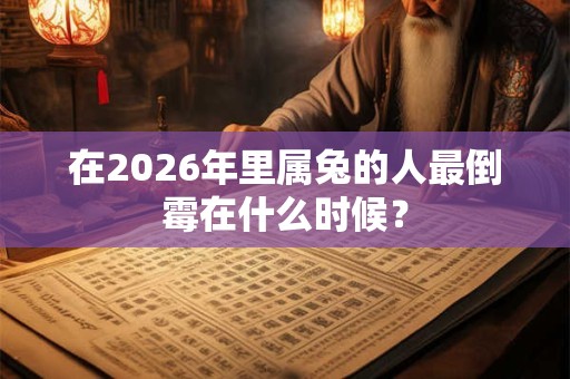 在2026年里属兔的人最倒霉在什么时候？