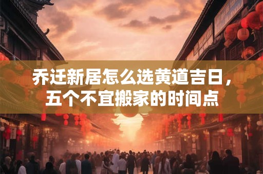 乔迁新居怎么选黄道吉日,五个不宜搬家的时间点 乔迁新居怎么选黄道吉日,五个不宜搬家的时间点