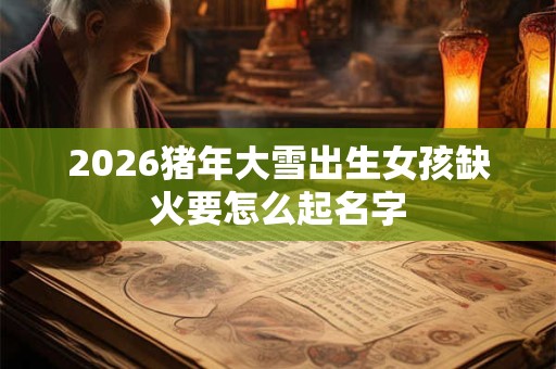 2026猪年大雪出生女孩缺火要怎么起名字