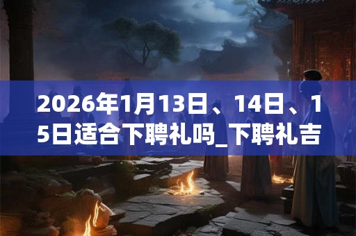 2026年1月13日、14日、15日适合下聘礼吗_下聘礼吉利吗 2026年1月13日、14日、15日适合下聘礼吗_下聘礼吉利吗