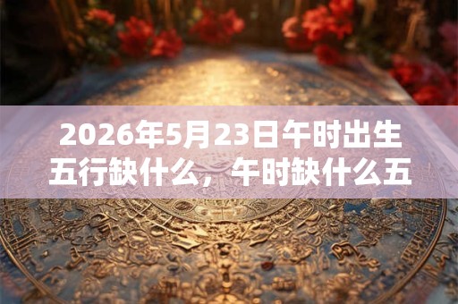 2026年5月23日午时出生五行缺什么，午时缺什么五行