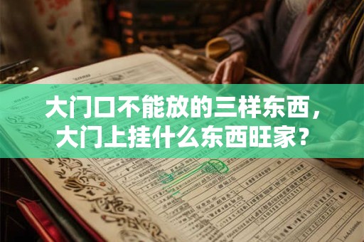 大门口不能放的三样东西，大门上挂什么东西旺家？