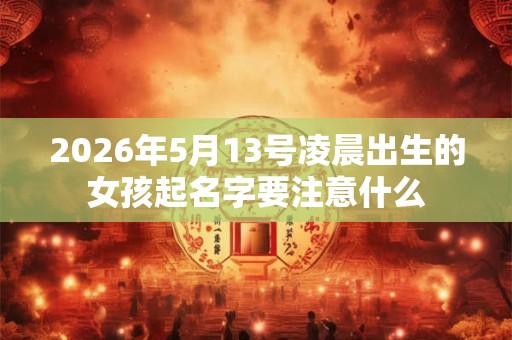 2026年5月13号凌晨出生的女孩起名字要注意什么