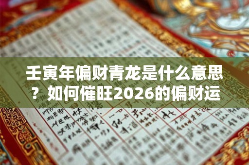 壬寅年偏财青龙是什么意思?如何催旺2026的偏财运? 壬寅年偏财青龙是什么意思?如何催旺2026的偏财运?