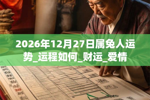 2026年12月27日属兔人运势_运程如何_财运_爱情