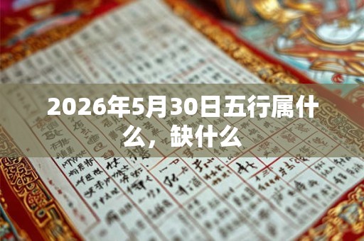 2026年5月30日五行属什么，缺什么