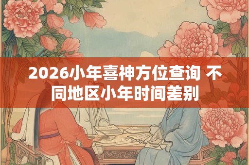 2026小年喜神方位查询 不同地区小年时间差别