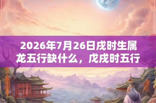 2026年7月26日戌时生属龙五行缺什么,戊戌时五行缺什么 2026年7月26日戌时生属龙五行缺什么,戊戌时五行缺什么